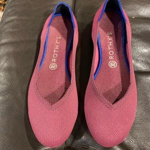 Rothys magenta flats